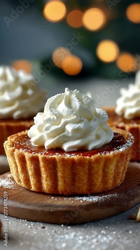 Mini tart, holiday baking, Thanksgiving, autumn pumpkin pie