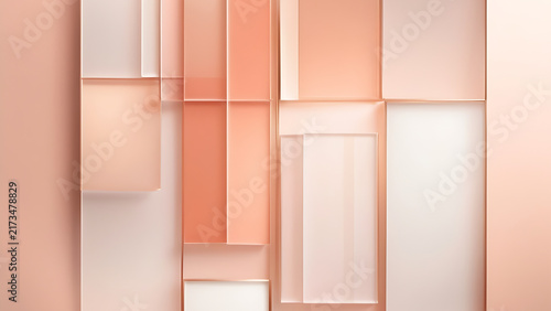 Peach Frosted Panels In Soft Warmth