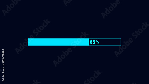 Foto Loading bar with percent indicator represents system progress status
