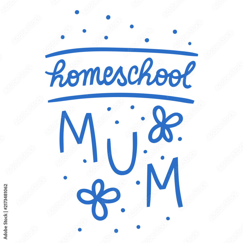 Fototapeta premium Homeschool mum flowery design
