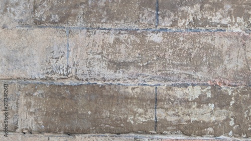 Принти на полотні Flat lay texture of old grey stone wall block