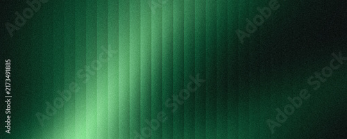Konstfotografi Dark green grainy background blurred glowing light streak on reeded glass stripe