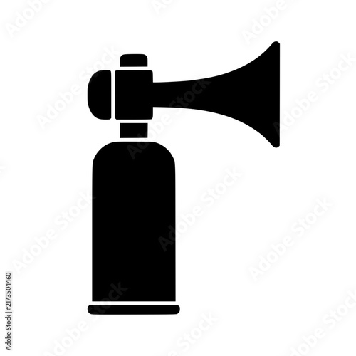 Bild auf Leinwand Air horn icon flat outline in black