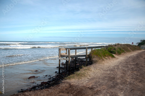 A view of the beach in brazil in summer