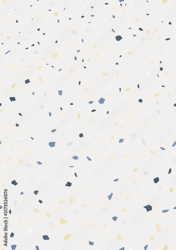 Fototapeta premium Terrazzo gestuft Vanille & Taubenblau nahtlos