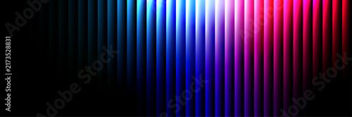 Abstract Neon Blue and Pink Ribbed Glass Vertical Lines Background. Vector Illustration