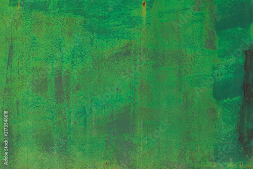 Textured Green Metal Surface with Rust and Weathering