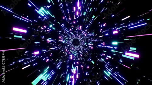 Neon Technology Particles