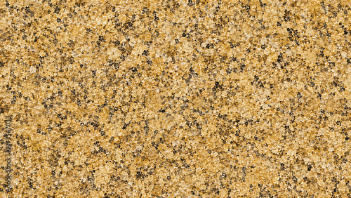 Polished yellow granite texture, natural stone surface with black and white speckles, luxury marble background for interior design