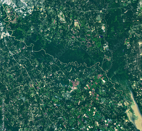 Aerial photo of Congaree National Park in South Carolina
