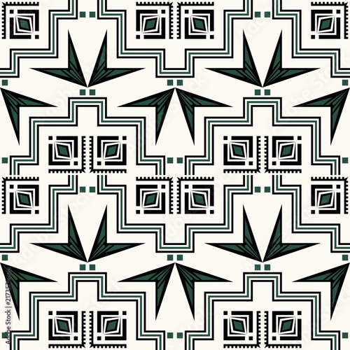 Abstract Geometric Art Deco Style Pattern Background