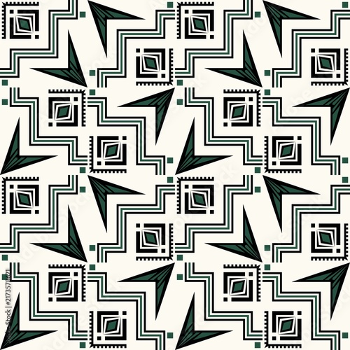 Abstract Geometric Art Deco Style Pattern Background