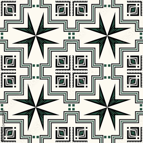 Abstract Geometric Art Deco Style Pattern Background