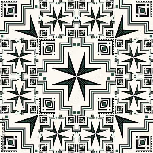 Abstract Geometric Art Deco Style Pattern Background
