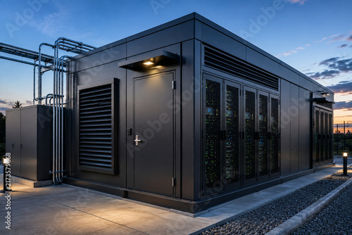 Obraz na płótnie Modern Modular Data Center Facility Exterior