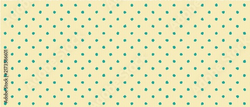 Seamless polka dot pattern with small turquoise dots on a beige background. Playful surface for wrapping, textile, stationery, wallpaper, and packaging.  