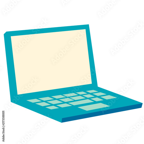 laptop on white background