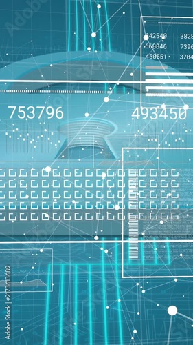 Animation of padlock and online security data processing