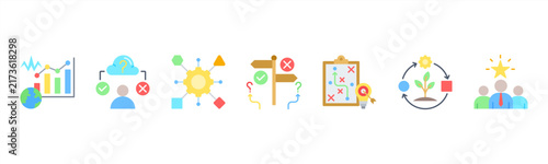 Bild auf Leinwand VUCA web banner featuring Volatility, Uncertainty, Complexity, Ambiguity, Strategy, Adaptation, and Leadership for modern business and organizational challenges