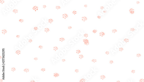 Seamless pattern with delicate watercolor pink flowers isolated on white background