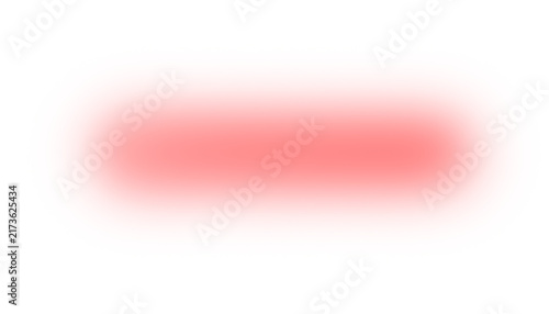 Abstract blurred red light glow effect on a white background