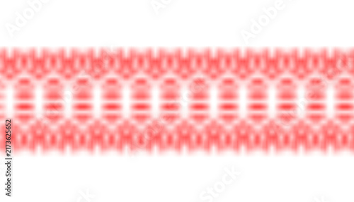 Abstract red blurred geometric pattern isolated on white background