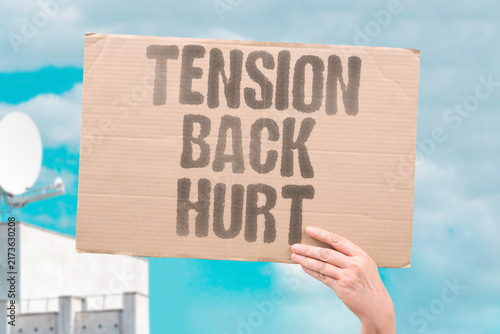 Fotografía "Tension back hurt" Repressed emotion causes physical pain