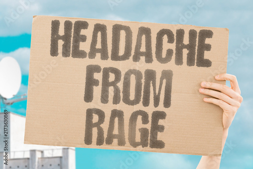 Fotografía "Headache from rage" Repressed anger causes chronic pain