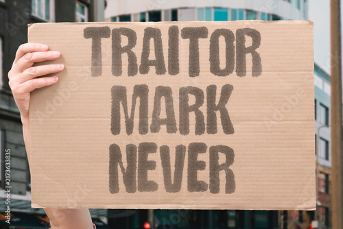 Cuadro en lienzo "Traitor mark never" Betrayal leaves an indelible stain