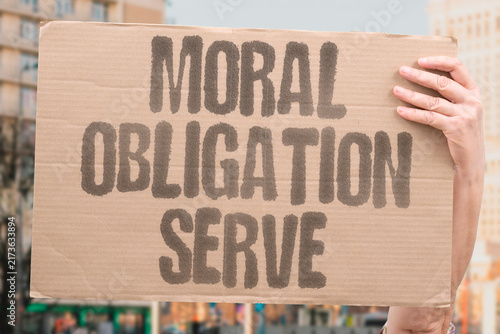 Obraz na płótnie "Moral obligation serve" Duty to country clashes with individual belief