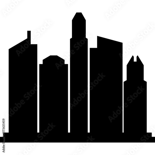 Austin Texas Skyline Silhouette, Black City Buildings and Urban Landmark