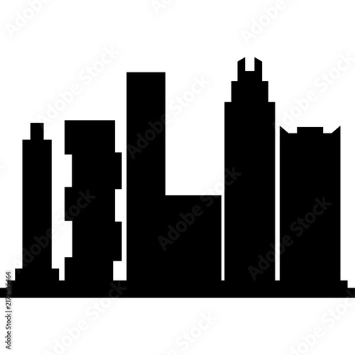 Austin Texas Skyline Silhouette, Black City Buildings and Urban Landmark