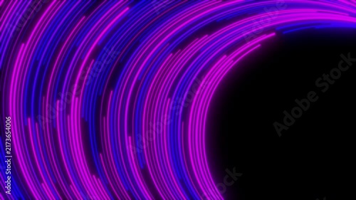 Abstract Digital Data Stream, Circular Big Data Light Speed Flow