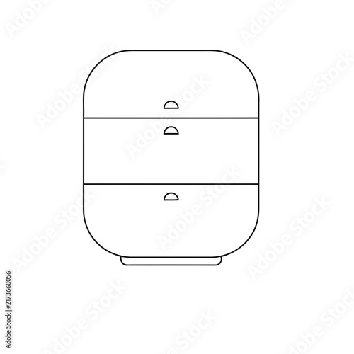 Three Drawer Cabinet Icon
