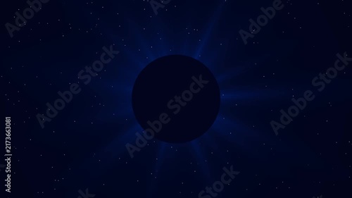 Sunrise over the planet video animated background