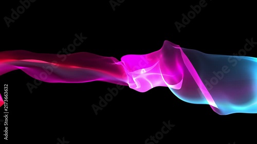 abstract background with lines wave. colorful light wave background 4k seamless loop.