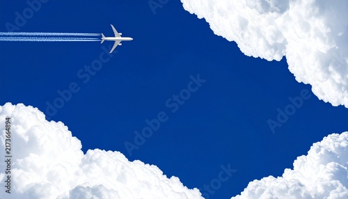飛行機と雲