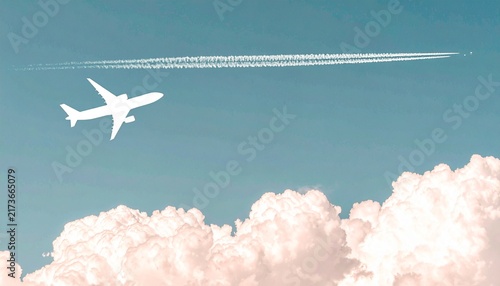 飛行機と雲