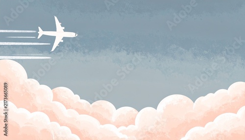 飛行機と雲