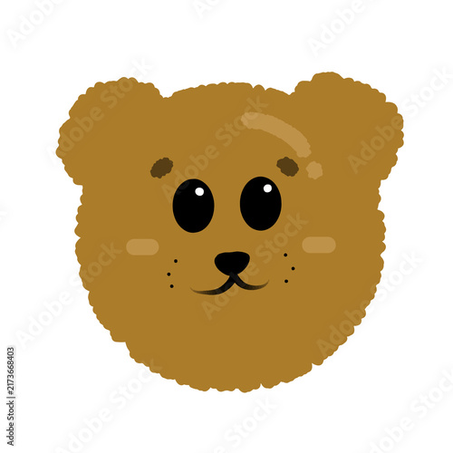cute brown bear illustrator, for sticker