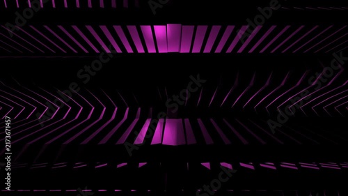 Abstract triangular background with colorful light. 3D lines Render