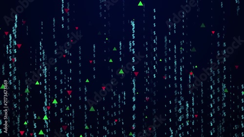 Dollar stock market economy video animated background