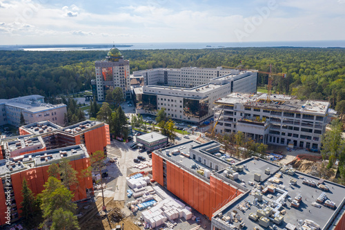 Canvastavla Aerial view of Novosibirsk State University and the construction of its new buil