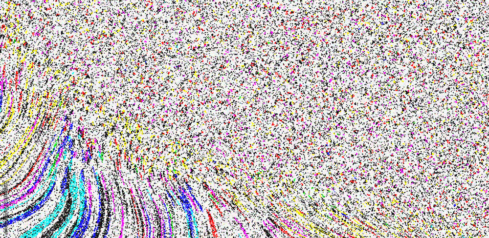 Obraz premium Abstract colorful waves and static noise texture background creating a vibrant digital glitch pattern design