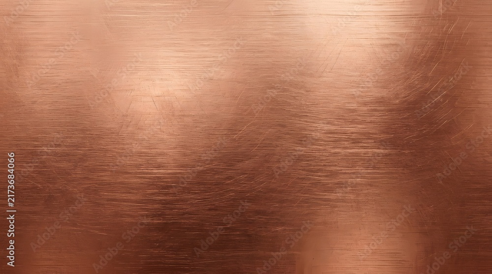 Naklejka premium Brushed Copper Metal Texture Background.