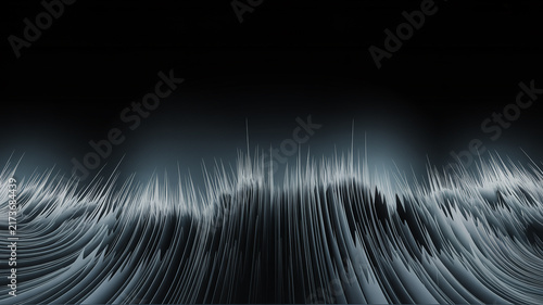 Abstract wave of vertical glowing data lines creating a dynamic digital landscape background with abstract vertical landscape background computing