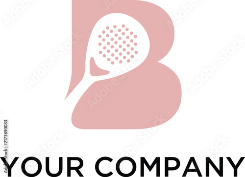 Padel logo design featuring the letter B