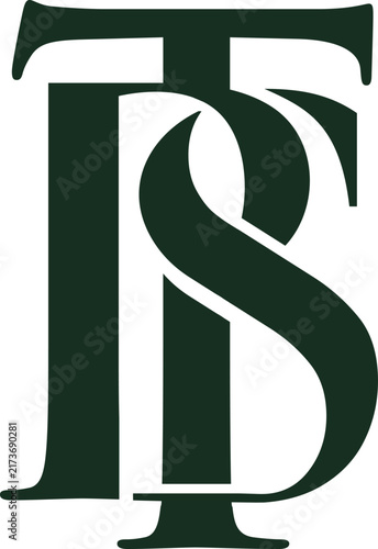 Vector logo design featuring the letters TBS
