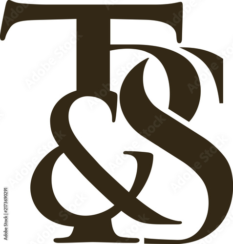 initials T&BS logo design vector