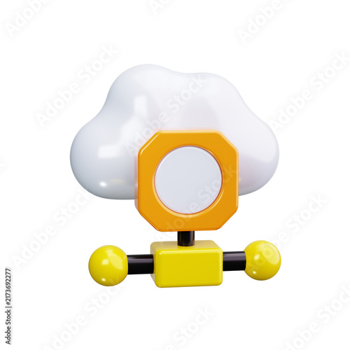 cloud 3d render icons